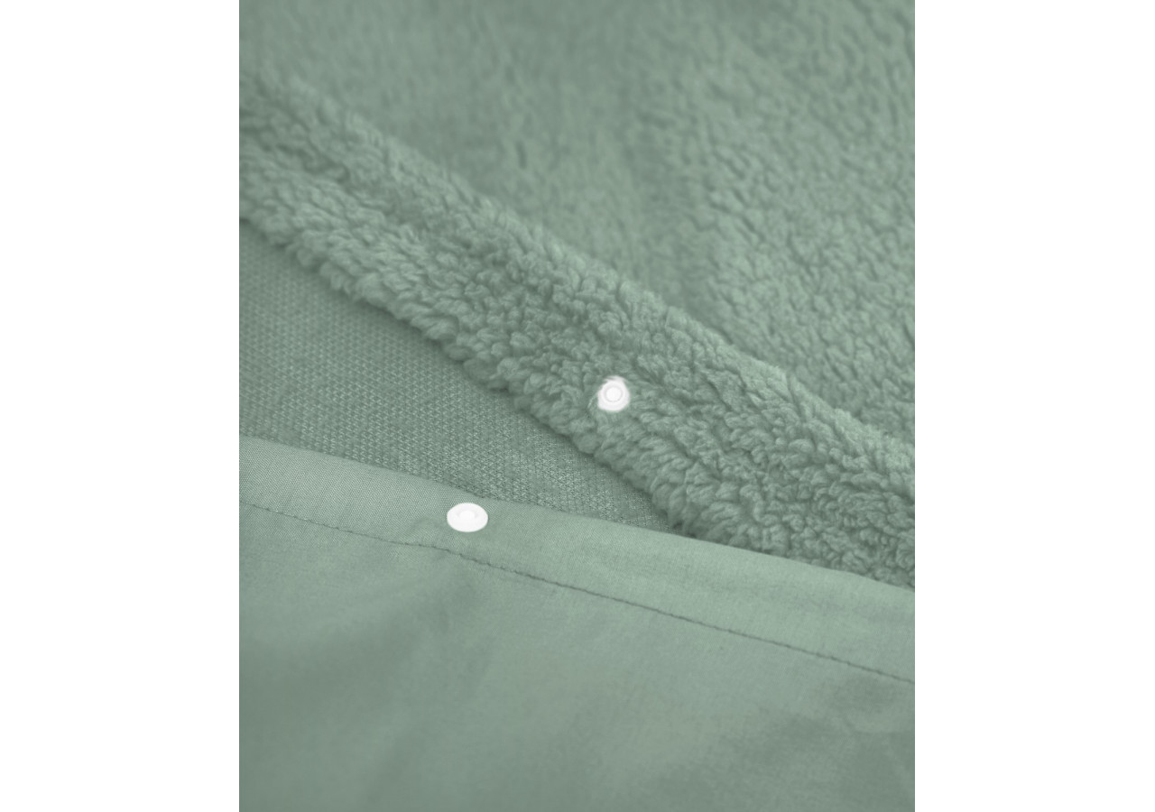 Housse de Couette Teddy Vert Foncé - 240 x 200/220 cm en Tissu Doux - 17019183 - Sleeptime