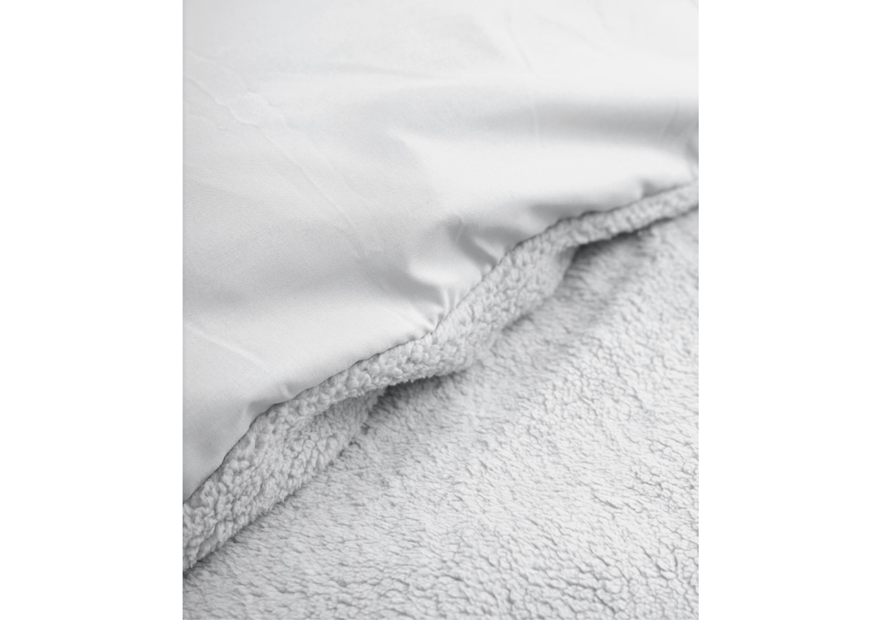 Housse de Couette Teddy Grise - 140 x 220 cm en Tissu Doux - 17015569 - Sleeptime