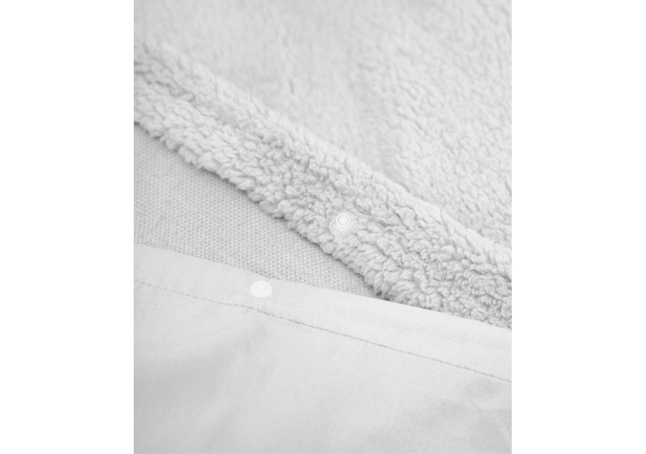 Housse de Couette Teddy Grise - 135 x 200 cm en Teddystof Doux - 17015861 - Sleeptime