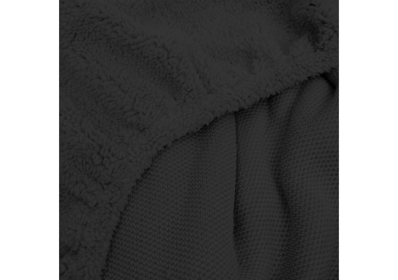 Housse de Matelas Teddy Antracite - 90 x 200 cm en Teddystof Doux - 17017210 - Sleeptime