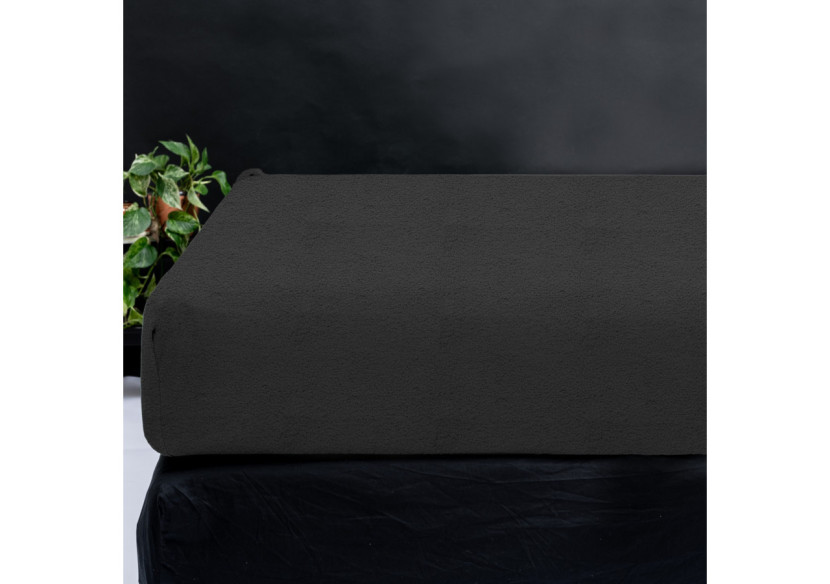 Housse de Matelas Teddy Antracite - 140 x 200 cm en Teddystof Doux - 17017211 - Sleeptime