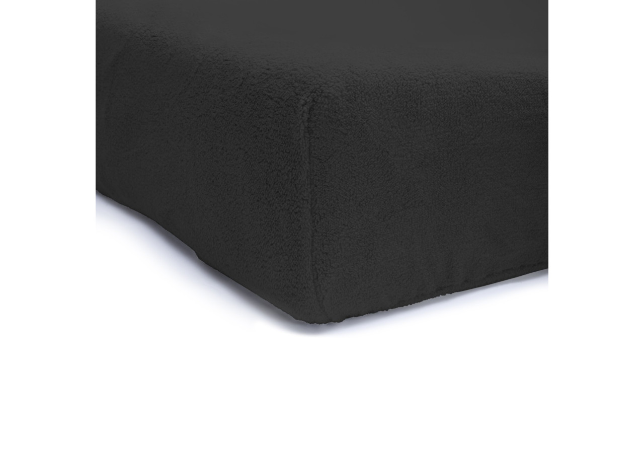 Housse de Matelas Teddy Antracite - 140 x 200 cm en Teddystof Doux - 17017211 - Sleeptime