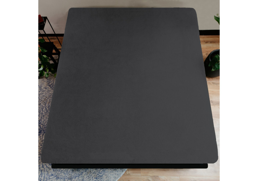 Housse de Matelas Teddy Antracite - 140 x 200 cm en Teddystof Doux - 17017211 - Sleeptime