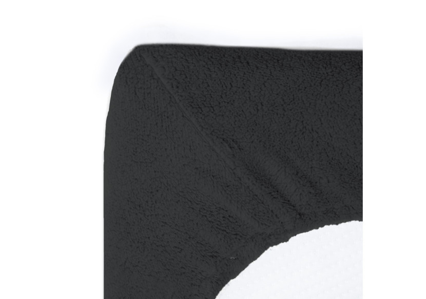 Housse de Matelas Teddy Antracite - 140 x 200 cm en Teddystof Doux - 17017211 - Sleeptime