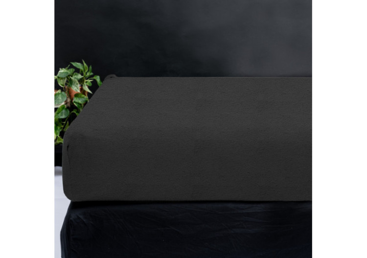 Housse de Matelas Teddy Antracite - 160 x 200 cm en Teddystof Doux - 17017212 - Sleeptime