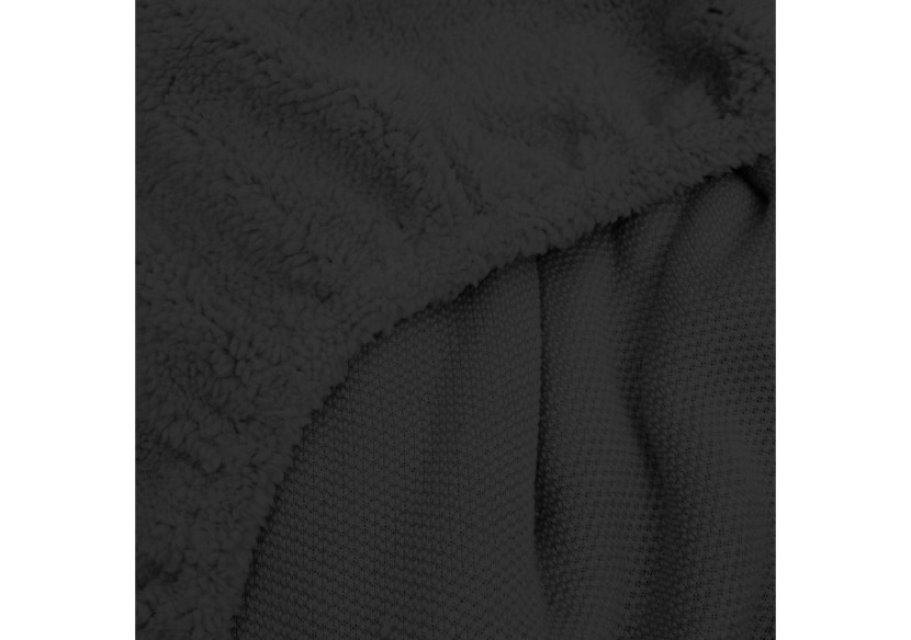 Housse de Matelas Teddy Antracite - 160 x 200 cm en Teddystof Doux - 17017212 - Sleeptime