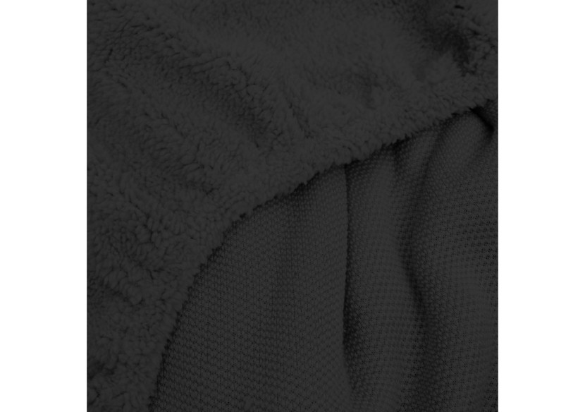 Housse de Matelas Teddy Antracite - 160 x 200 cm en Teddystof Doux - 17017212 - Sleeptime