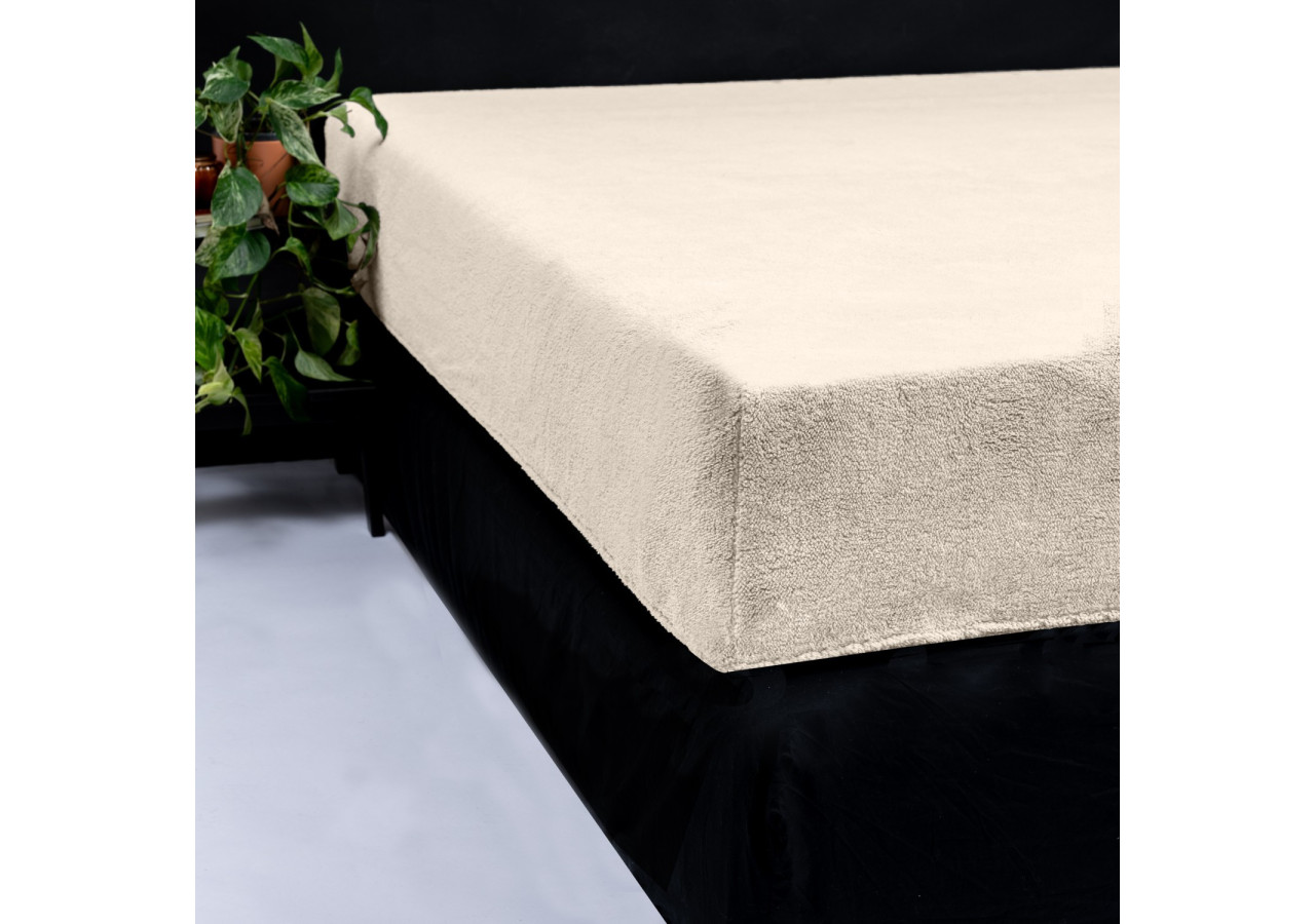 Housse de matelas Teddy - Douceur Crème 140 x 200 cm - 17017215 - Sleeptime