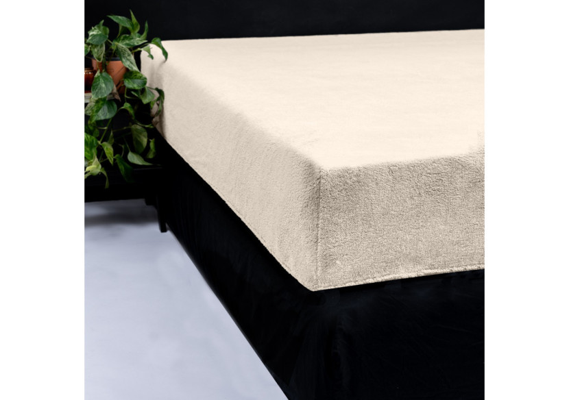 Housse de matelas Teddy - Douceur Crème 160 x 200 cm - 17017216 - Sleeptime