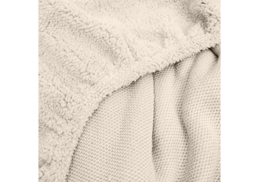 Housse de matelas Teddy - Douceur Crème 160 x 200 cm - 17017216 - Sleeptime