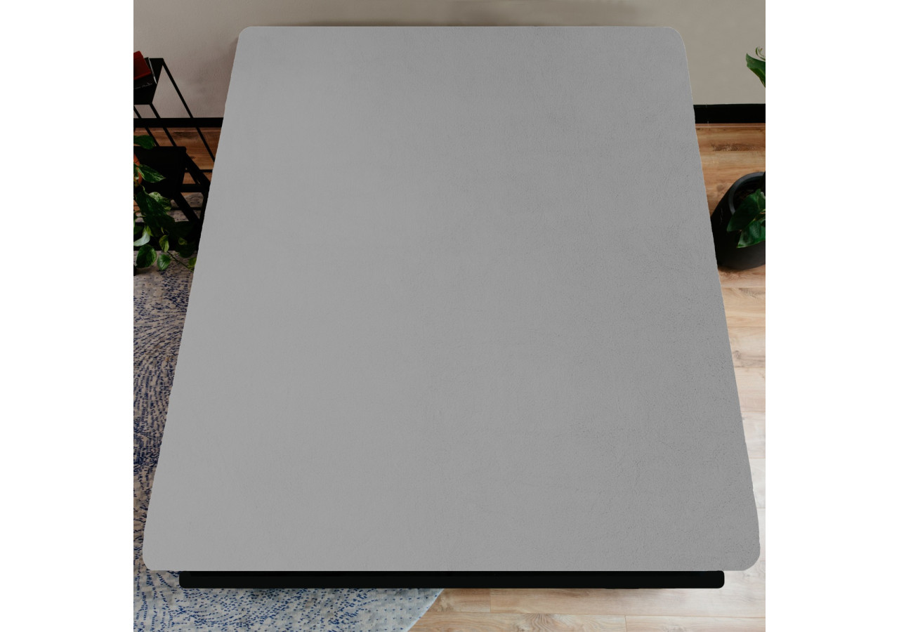 Housse de Matelas en Teddy Grise - 90 x 200 cm, Confort Douillet - 17017206 - Sleeptime