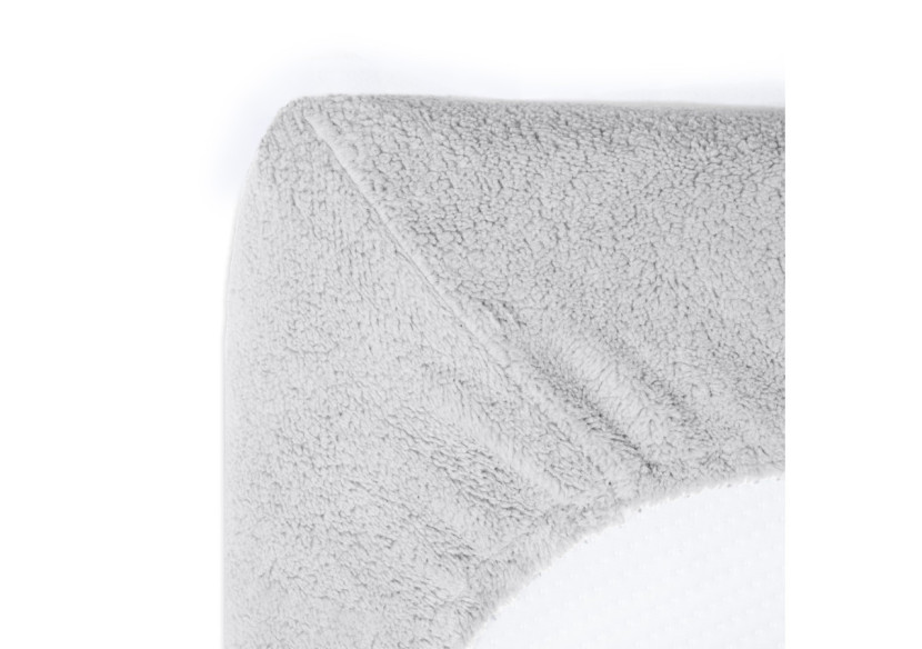 Housse de Matelas en Teddy Grise - 140 x 200 cm, Confort Optimal - 17017207 - Sleeptime
