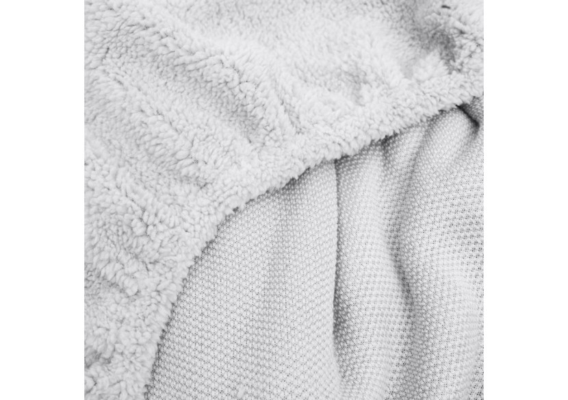 Housse de Matelas en Teddy Grise - 160 x 200 cm, Douceur et Chaleur - 17017208 - Sleeptime