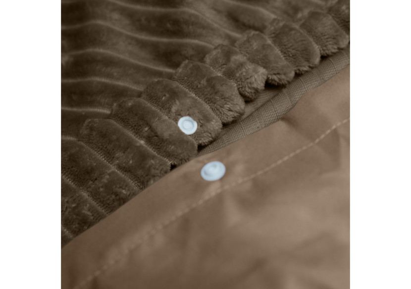 Rib Teddy Taupe 200 x 200/220