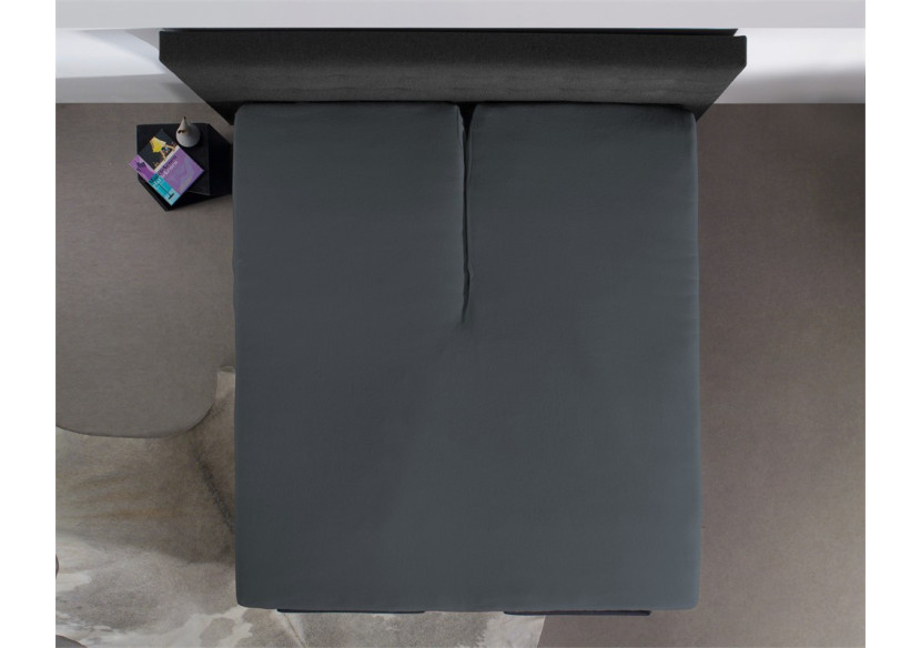 Splittopper Jersey Hoeslaken Antraciet 180 x 200