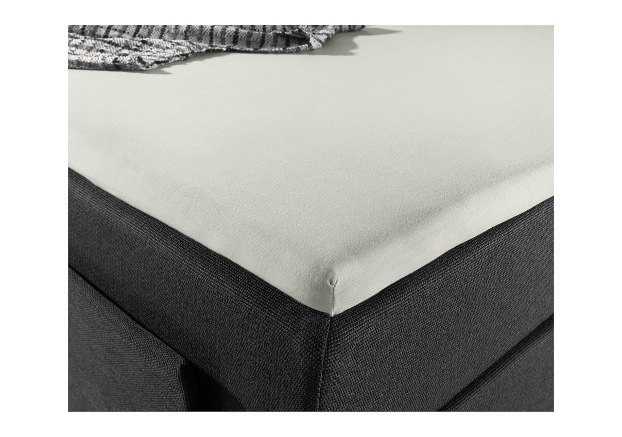 Splittopper Jersey Hoeslaken Creme 160 x 200