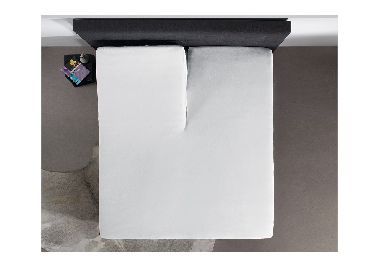 Splittopper Jersey Hoeslaken Wit 180 x 200