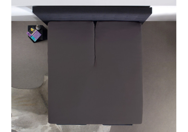 Splittopper Katoen Hoeslaken Antraciet 160 x 210 2