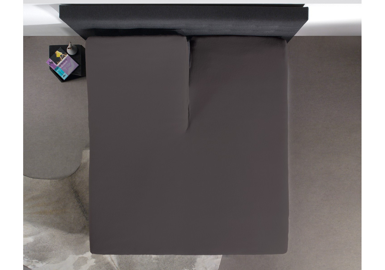 Splittopper Katoen Hoeslaken Antraciet 160 x 210