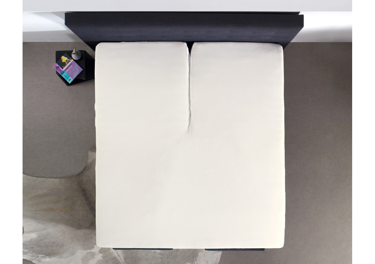 Splittopper Katoen Hoeslaken Creme 160 x 210