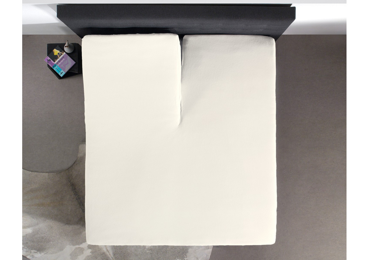 Splittopper Katoen Hoeslaken Creme 160 x 210