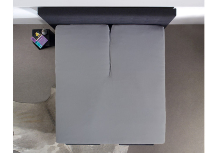 Splittopper Katoen Hoeslaken Grijs 160 x 210 2