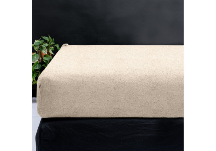 Housse de matelas Teddy - Taupe 180 x 200 cm, chaleur et douceur - 17017205 - Sleeptime