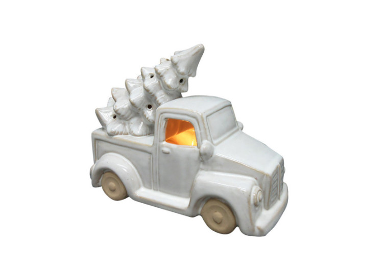 Figurine SANTA LILA - Voiture avec sapin 21,7x10,3xh15,5cm - HTC3156-SW - Mondex