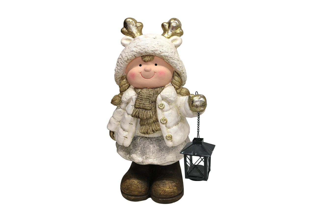Figurine Enfant SANTA LILA - 22,8x15x40,5cm - HTC3323-SW - Mondex