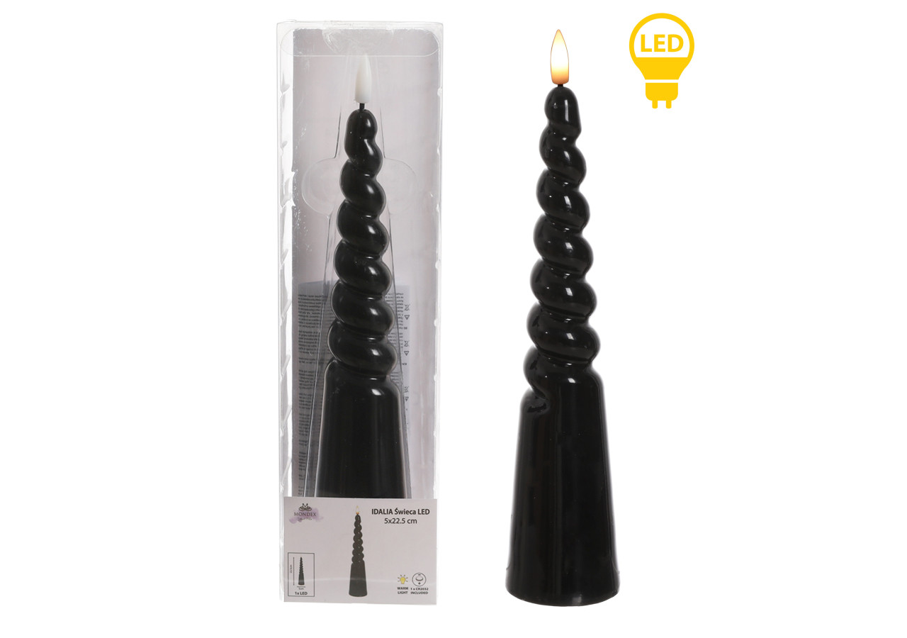 Bougie LED IDALIA - 5x25cm, Sûre et Élégante - HTYT4580 - Mondex
