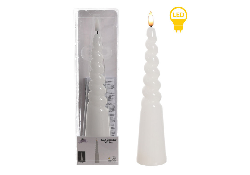 Bougie LED IDALIA - 5x25cm, Sûre et Élégante - HTYT4597 - Mondex