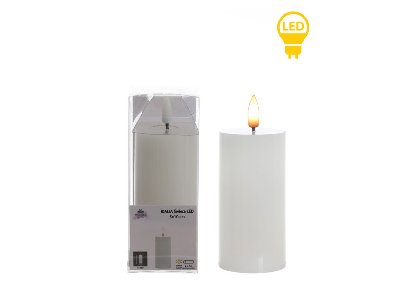 Bougie LED IDALIA - 5 x 13 cm, élégante et pratique - HTYT4603 - Mondex