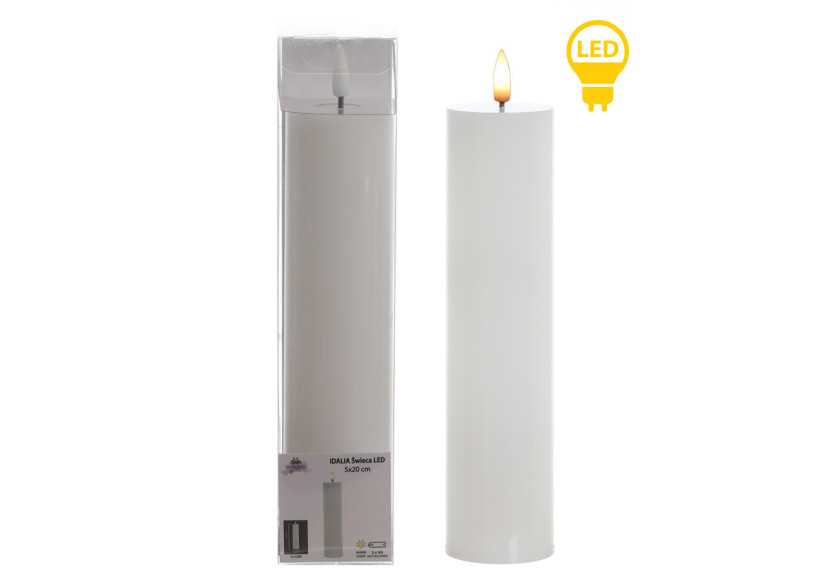Bougie LED IDALIA - 5 x 23 cm, élégance moderne - HTYT4641 - Mondex
