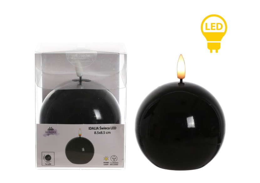 Bougie LED IDALIA - 9 x 11 cm, sécurité et élégance - HTYT4658 - Mondex