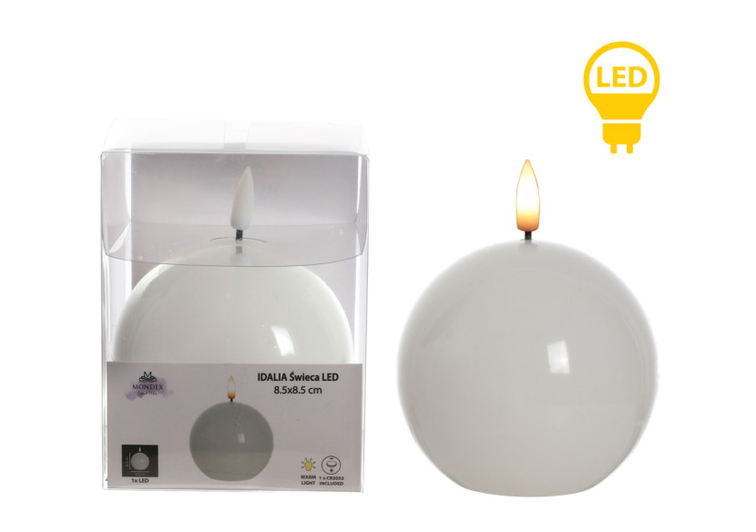 Bougie LED IDALIA - 9 x 11 cm, sécurité et élégance - HTYT4665 - Mondex