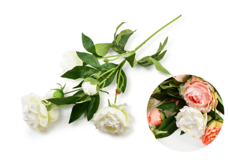 Fleur artificielle Pivoine VIRIDIS - 67cm de charme durable - HTQB1190 - Mondex