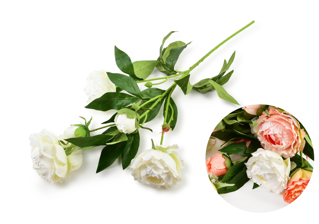 Fleur artificielle Pivoine VIRIDIS - 67cm de charme durable - HTQB1190 - Mondex