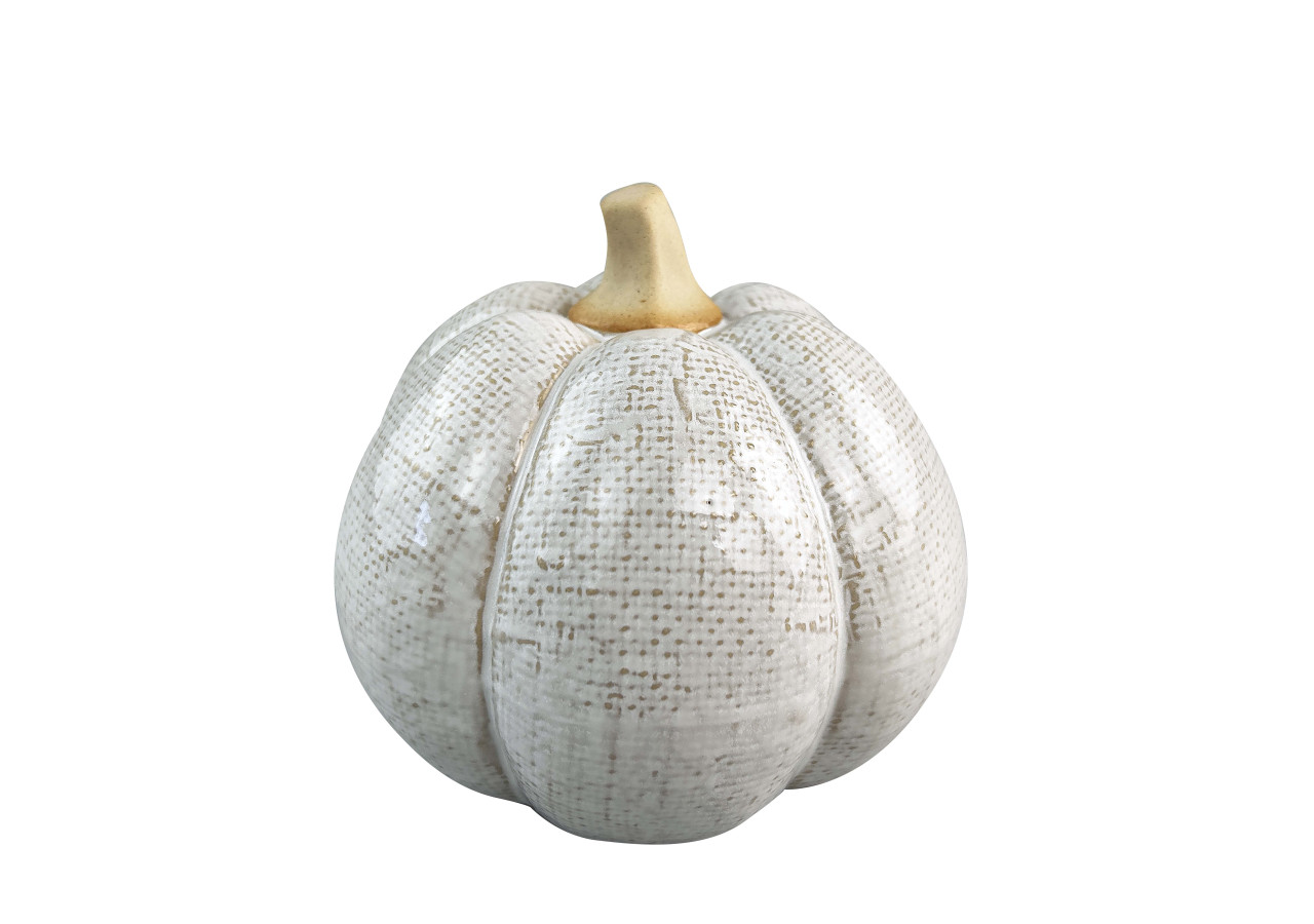 Figurine MAVE Citrouille 12,2x12,2xh10,4cm - Élégance automnale en céramique - HTC0529 - Mondex