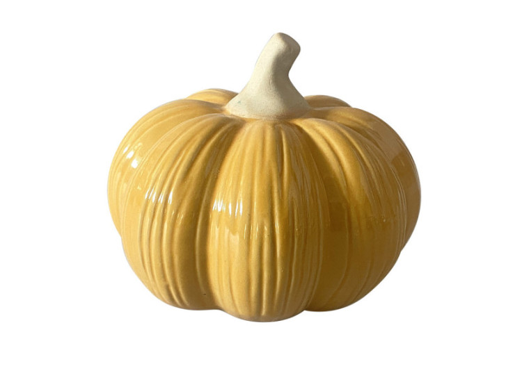 Figurine MAVE Citrouille 12x12xh9,5cm - Élégante décoration automnale - HTC0550 - Mondex