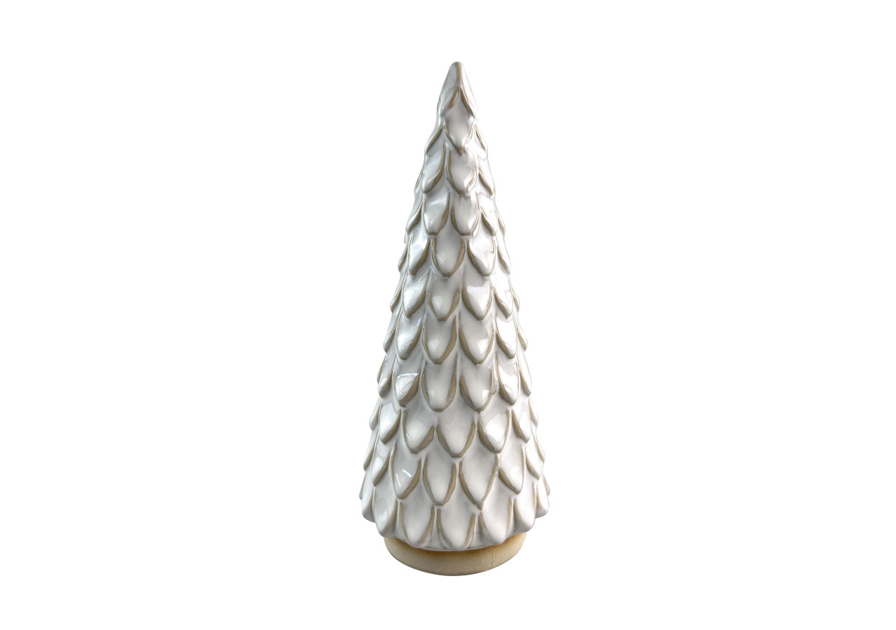 Figurine SANTA LILA - Décoration de Noël en céramique 8x8xh19,5cm - HTC0734-SW - Mondex