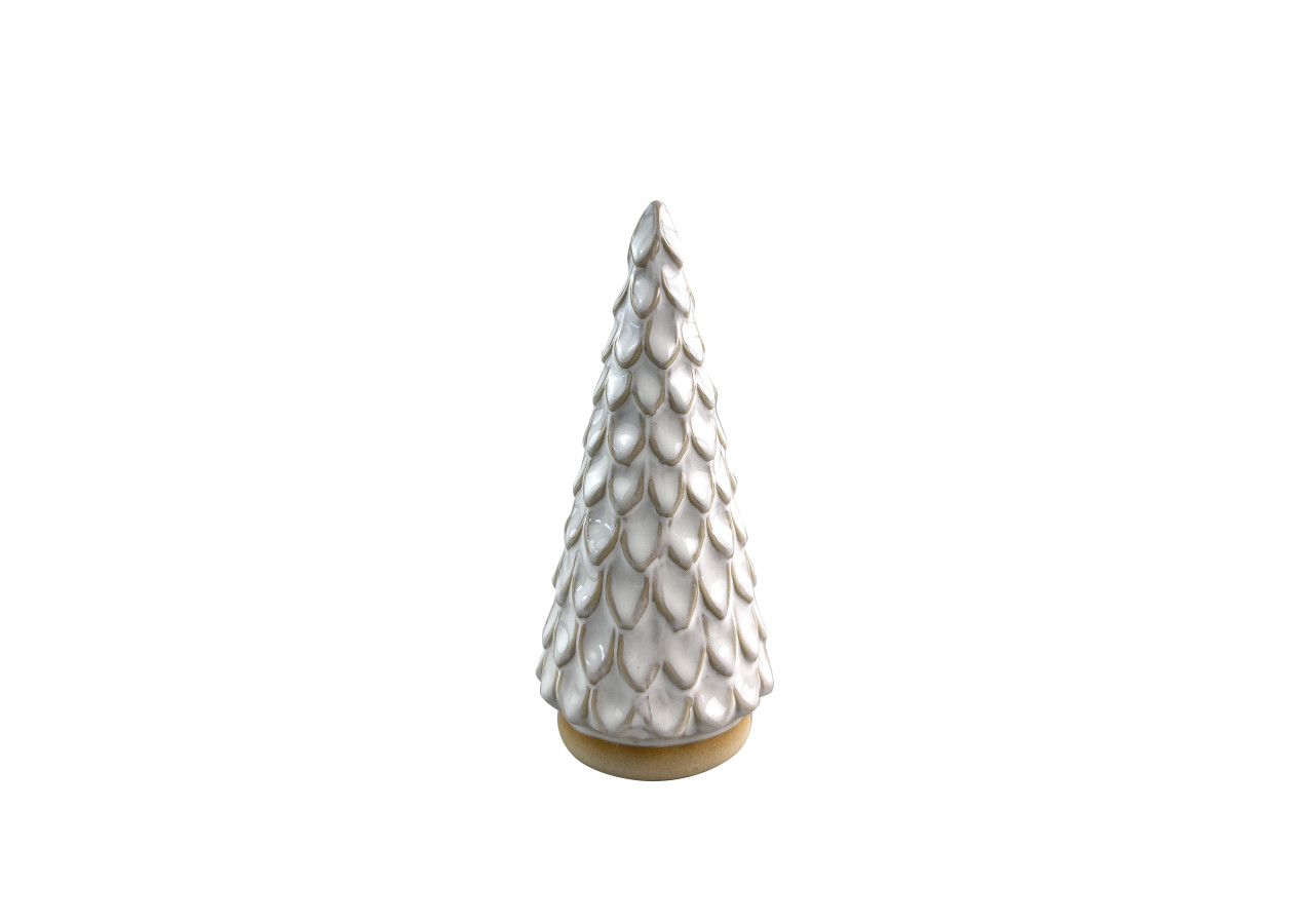 Figurine SANTA LILA - Décoration de Noël en céramique 6,5x6,5xh15cm - HTC0741-SW - Mondex