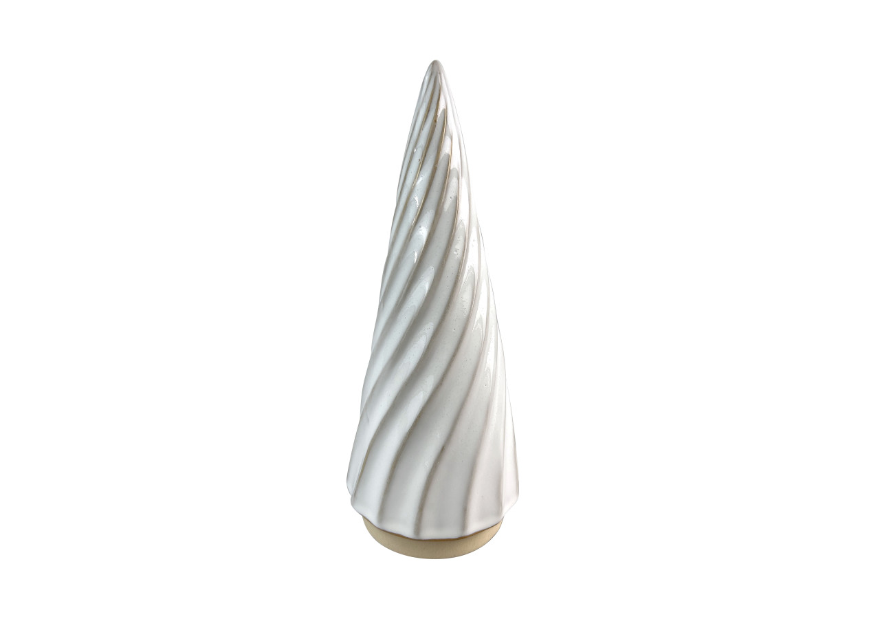 Figurine SANTA LILA - Décoration de Noël en céramique 9,5x9,5xh24cm - HTC0758-SW - Mondex