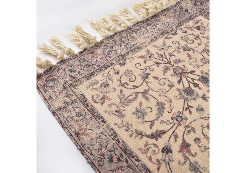 Tapis ORIENT - 90x60cm, motifs orientaux et couleurs naturelles - HTZA5365 - Mondex