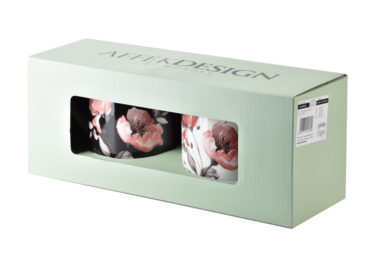 Ensemble de 2 Tasses COLORATO - Porcelaine Colorée 400 ml - HTTE5624 - Affekdesign By Mondex