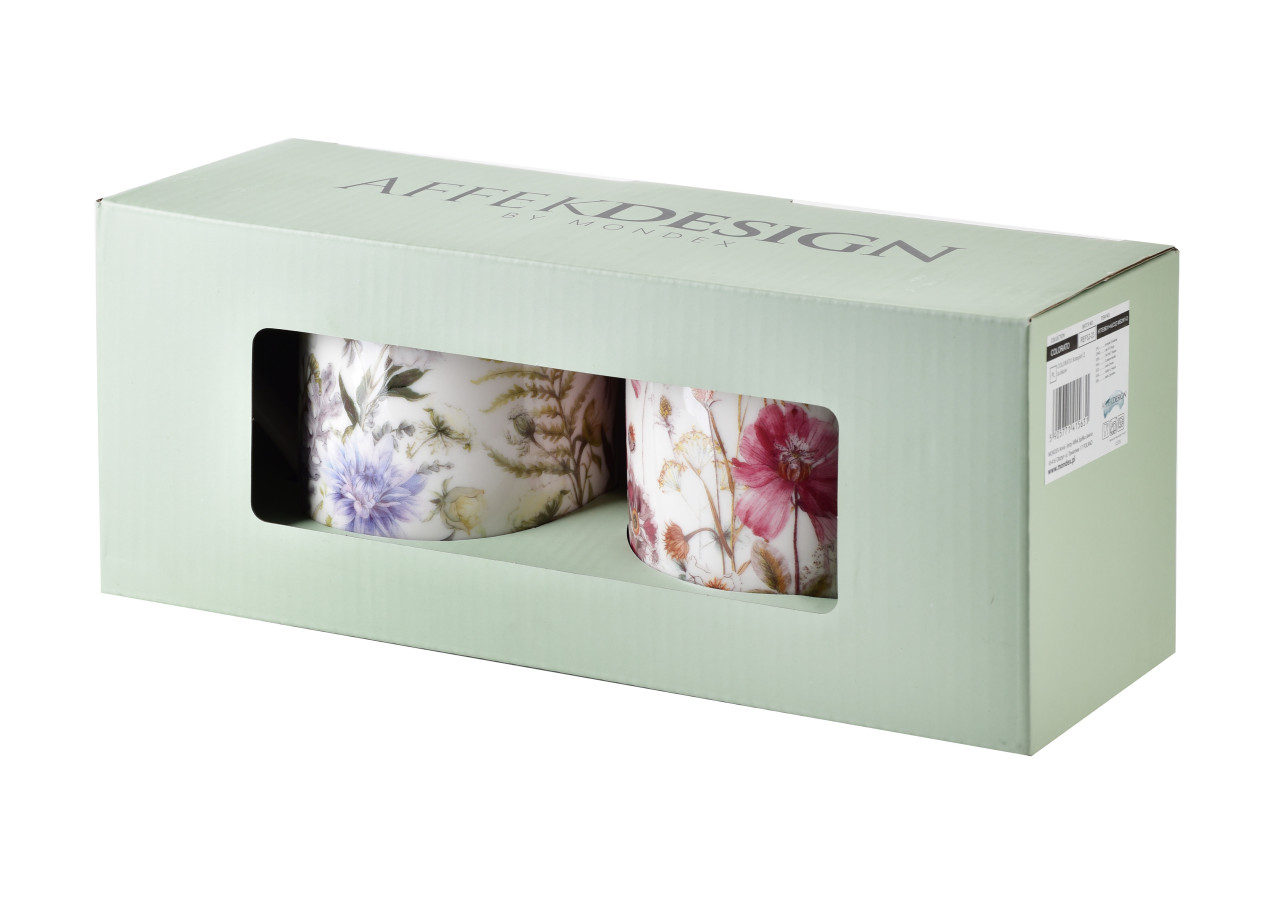 Ensemble de 2 Tasses COLORATO - Porcelaine Colorée 400 ml - HTTE5631 - Affekdesign By Mondex