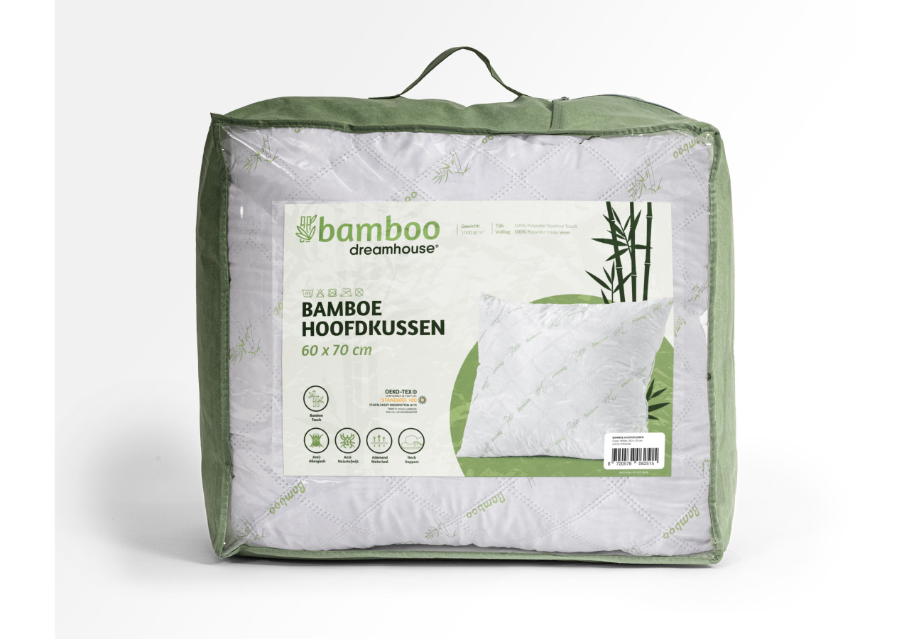Oreiller Bamboe - 60 x 70 cm, confort optimal et anti-allergique - 17016251 - Dreamhouse