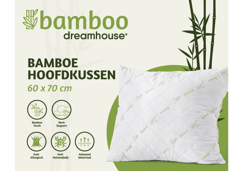 Oreiller Bamboe - 60 x 70 cm, confort optimal et anti-allergique - 17016251 - Dreamhouse Oreiller Bamboe - 60 x 70 cm, confort optimal et anti-allergique - 17016251 - Dreamhouse