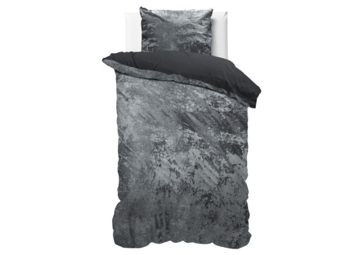 Housse de Couette Velours Écrasé - Anthracite 140 x 220 cm - 17015504 - Dreamhouse 2