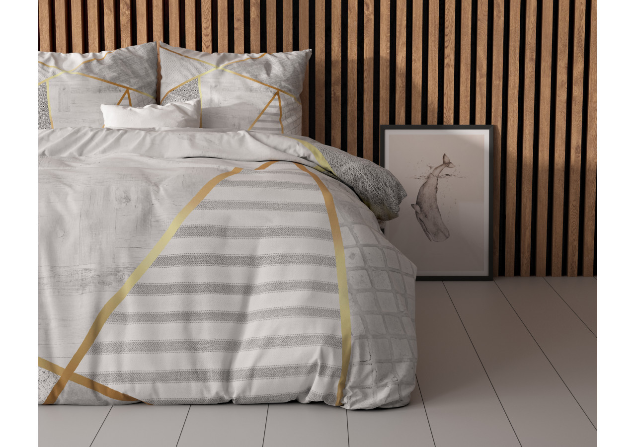 Housse de Couette Graphic Blanche - 200 x 200/220 cm - 14020946 - Sleeptime