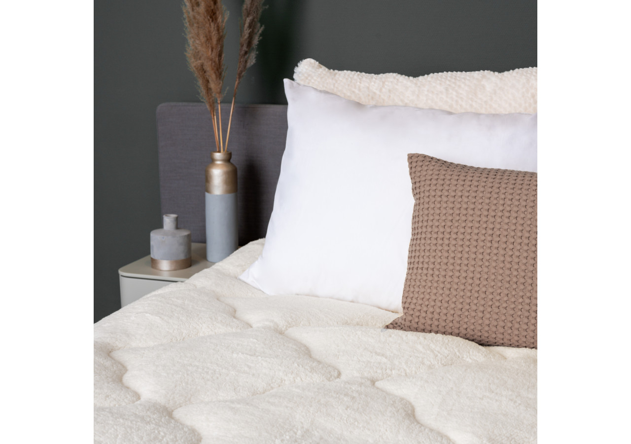 Couette Lazy Teddy Crème - 240 x 200 cm, luxe et confort - 17019246 - Sleeptime